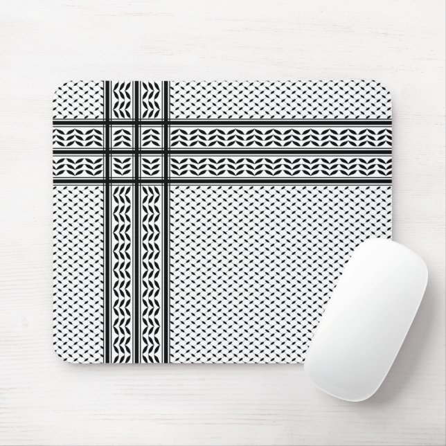 Keffiyeh Symbol of Palestine Resistance Pattern Mouse Mat (With Mouse)