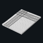 Keffiyeh Symbol of Palestine Resistance Pattern Notepad<br><div class="desc">Fast forward to the 1960s and the rise of the Palestinian resistance movement,  the prominent Palestinian politician,  Yasser Arafat,  further solidified this meaning behind the keffiyeh. The keffiyeh became Arafat’s personal trademark as he draped it over his right shoulder to resemble the pre-1948 map of Palestine.</div>