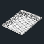 Keffiyeh Symbol of Palestine Resistance Pattern Notepad<br><div class="desc">Fast forward to the 1960s and the rise of the Palestinian resistance movement,  the prominent Palestinian politician,  Yasser Arafat,  further solidified this meaning behind the keffiyeh. The keffiyeh became Arafat’s personal trademark as he draped it over his right shoulder to resemble the pre-1948 map of Palestine.</div>