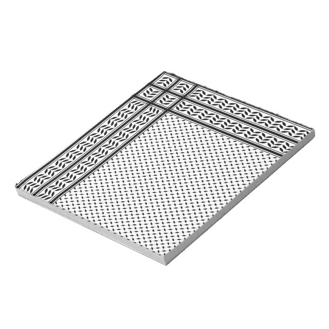 Keffiyeh Symbol of Palestine Resistance Pattern Notepad (Rotated)