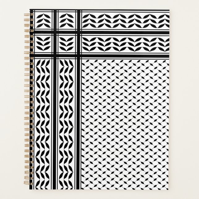 Keffiyeh Symbol of Palestine Resistance Pattern Planner (Front)