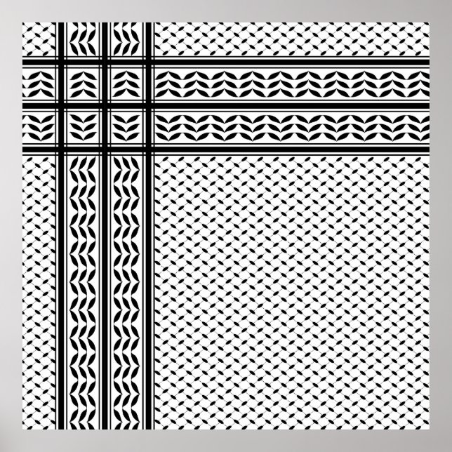 Keffiyeh Symbol of Palestine Resistance Pattern Poster (Front)