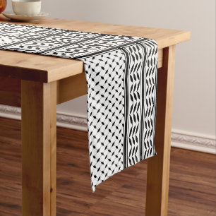 Keffiyeh Symbol of Palestine Resistance Pattern Short Table Runner