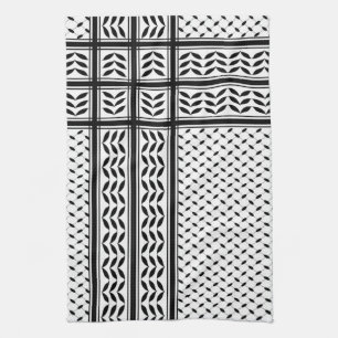 Keffiyeh Symbol of Palestine Resistance Pattern Tea Towel