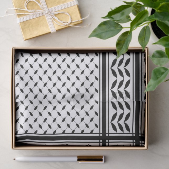 Keffiyeh Symbol of Palestine Resistance Pattern Tissue Paper (Gift)