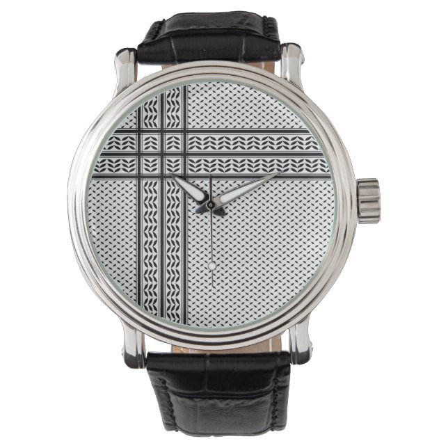 Keffiyeh Symbol of Palestine Resistance Pattern Watch (Front)
