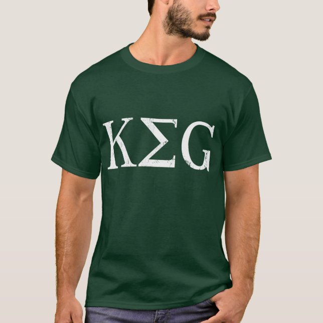 keg letters drinking tshirt (Front)