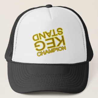 Keg stand champion funny beer drinker trucker hat