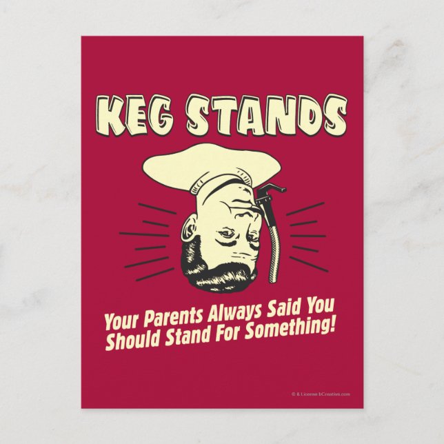 Keg Stands: Parents Stand Something Postcard (Front)