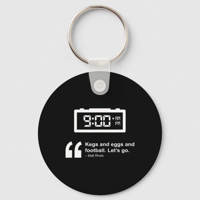 Kegs And Eggs And Football  Key Ring (Front)