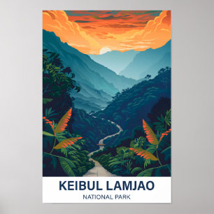 Keibul Lamjao National Park India Travel Poster