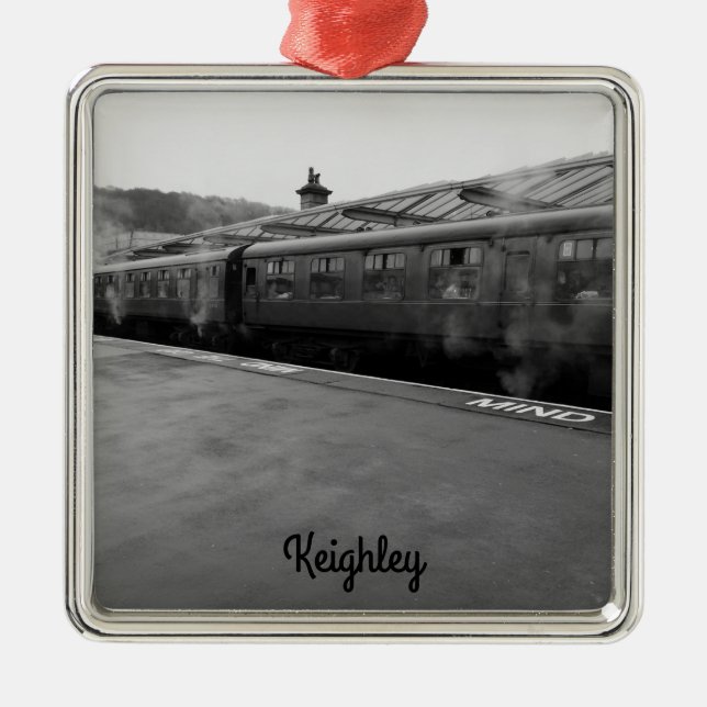 Keighley Steam Railway Metal Tree Decoration (Front)