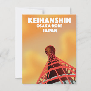 Keihanshin Osaka Kobe Japan Travel poster