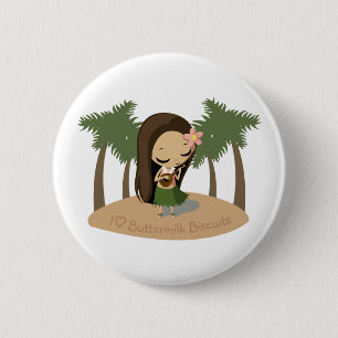 Keilana the Hula Girl 6 Cm Round Badge
