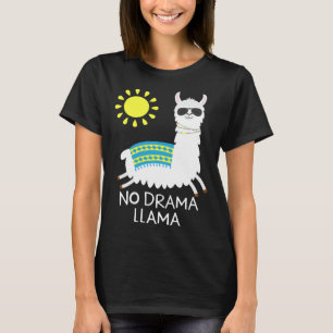 Kein Drama Lama Alpaca Happy Freedom Llama Sunglas T-Shirt