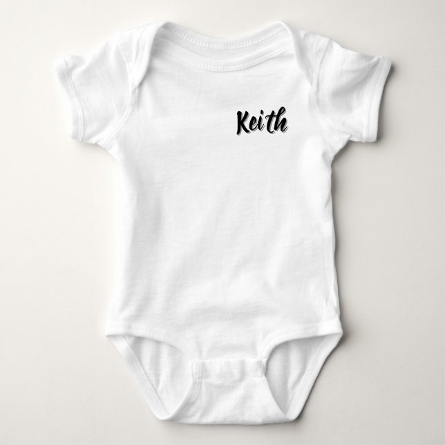 Keith Baby Name, Bodysuit (Front)