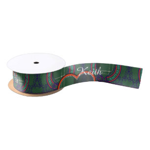 Keith clan Plaid Scottish tartan Satin Ribbon