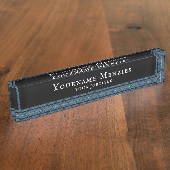 Keith Clan Scottish Tartan Plaid Nameplate (Side)