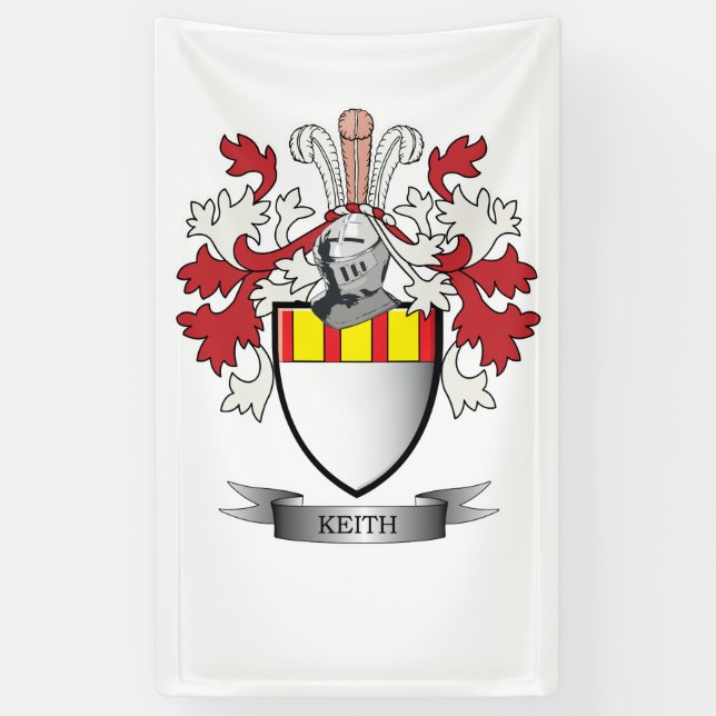Keith Family Crest Coat of Arms Banner (Vertical)