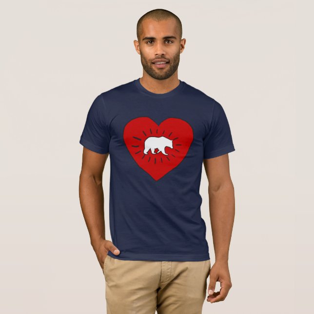 Keith Haring Style Bear Heart T-Shirt (Front Full)