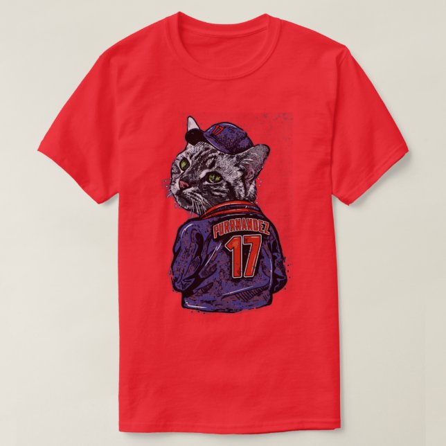 Keith Hernandez New York M Purrnandez Jacket T-Shirt (Design Front)