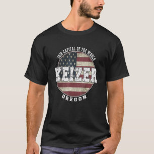 Keizer Oregon  Vintage American flag T-Shirt
