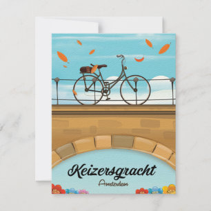 Keizersgracht Canal Amsterdam travel poster