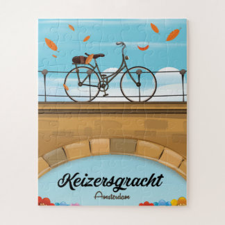 Keizersgracht Canal Amsterdam travel poster Jigsaw Puzzle