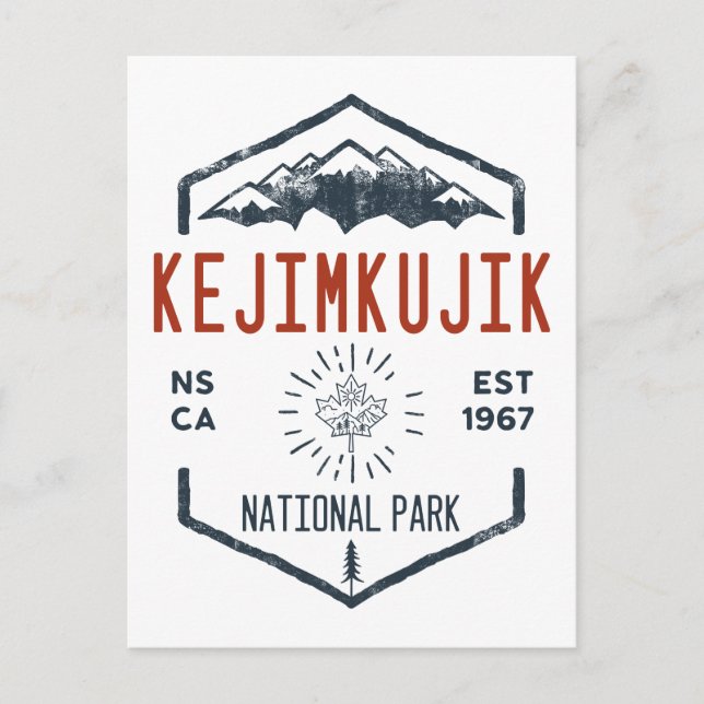 Kejimkujik National Park Canada Vintage Distressed Postcard (Front)
