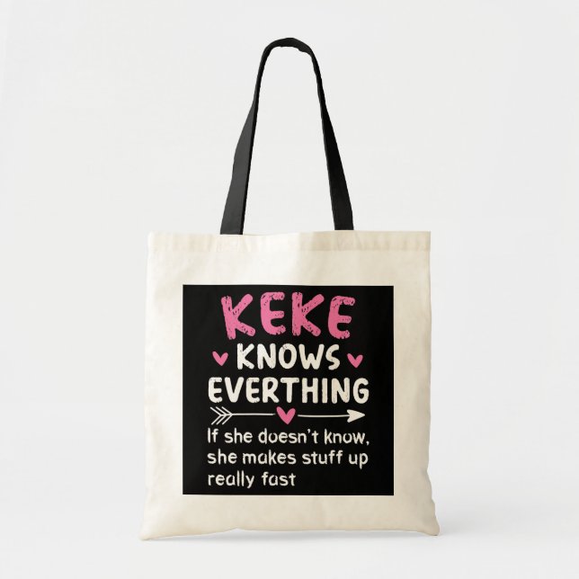 Keke Knows Everything Vintage Mother's Day Tote Bag (Front)