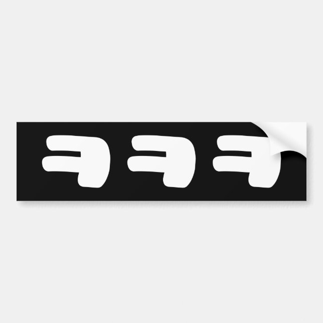 KEKEKE ㅋㅋㅋ Korean Slang Bumper Sticker (Front)