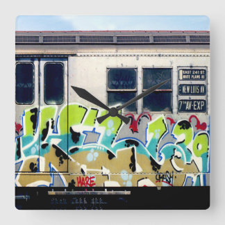 Kel1st Classic Graffiti Square Wall Clock