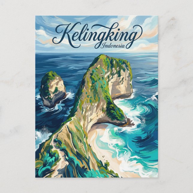Kelingking Beach Indonesia Postcard (Front)