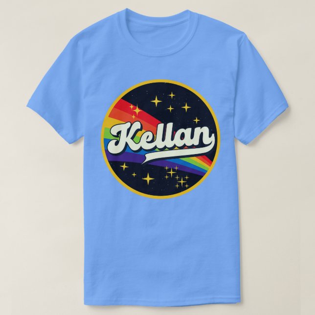 Kellan Rainbow In Space Vintage Style T-Shirt (Design Front)
