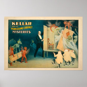 Kellar and his Perplexing Cabinet Mysteries Magi Poster