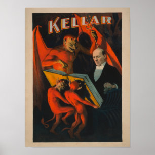 Kellar Devil and Demons with Magic Book Poster