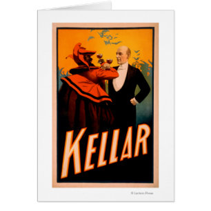 Kellar Magician Drinking Wine with the Devil