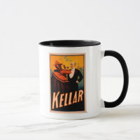 Kellar Magician Drinking Wine with the Devil