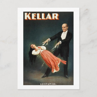 Kellar the Magician Levitation - Vintage Ad Postcard