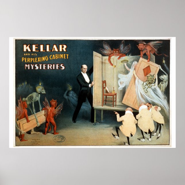 Kellar's Cabinets Vintage Theatre Poster. Poster (Front)