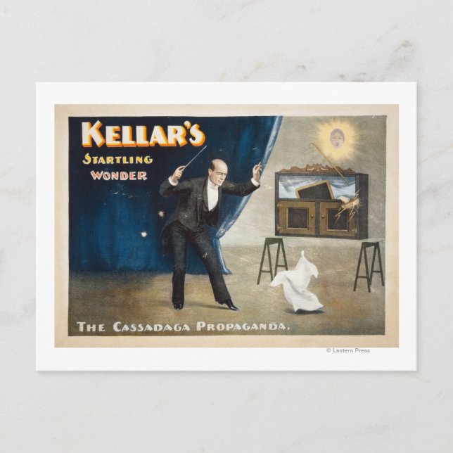 Kellar's Startling Wonder Magic Poster Postcard (Front)