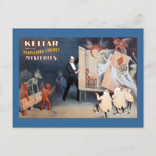 Keller and His Perplexing Cabinet Mysteries Postcard
