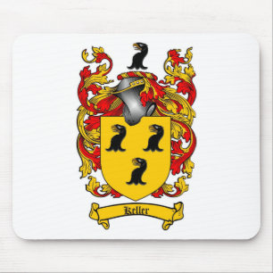 KELLER FAMILY CREST -  KELLER COAT OF ARMS MOUSE MAT