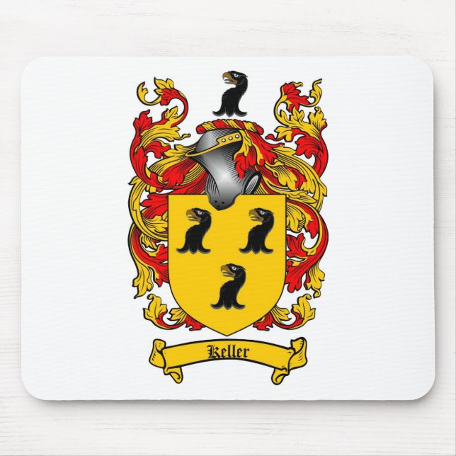 KELLER FAMILY CREST -  KELLER COAT OF ARMS MOUSE MAT (Front)