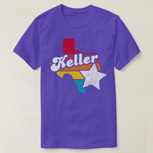 Keller Texas Vintage Distressed Souvenir 2 T-Shirt (Design Front)