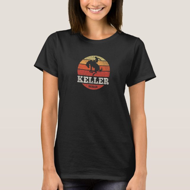 Keller TX Vintage Country Western Retro   T-Shirt (Front)