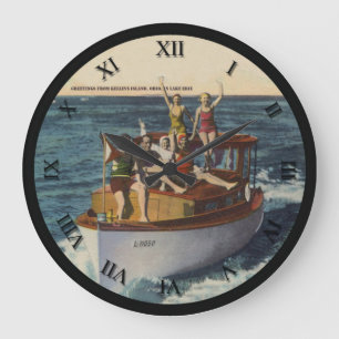 Kelleys Island Ohio Post Card Clock