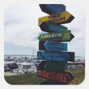 Kelley's Island, Ohio Sign Photo Sticker