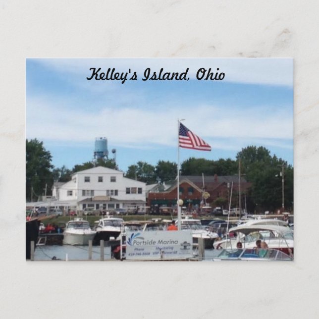 Kelley's Island Portside Marina Ohio Postcard (Front)