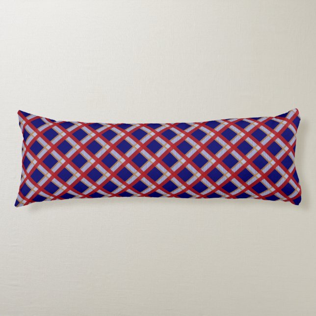 Kellogg College University of Oxford Tartan Body Cushion (Front)